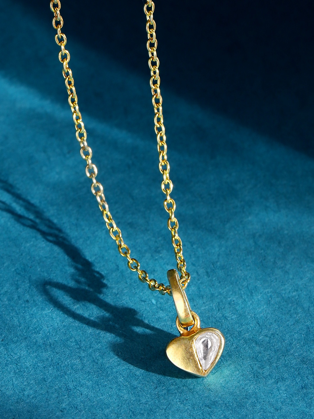 

Unniyarcha Silver Stones-Studded Gold-Plated Necklace