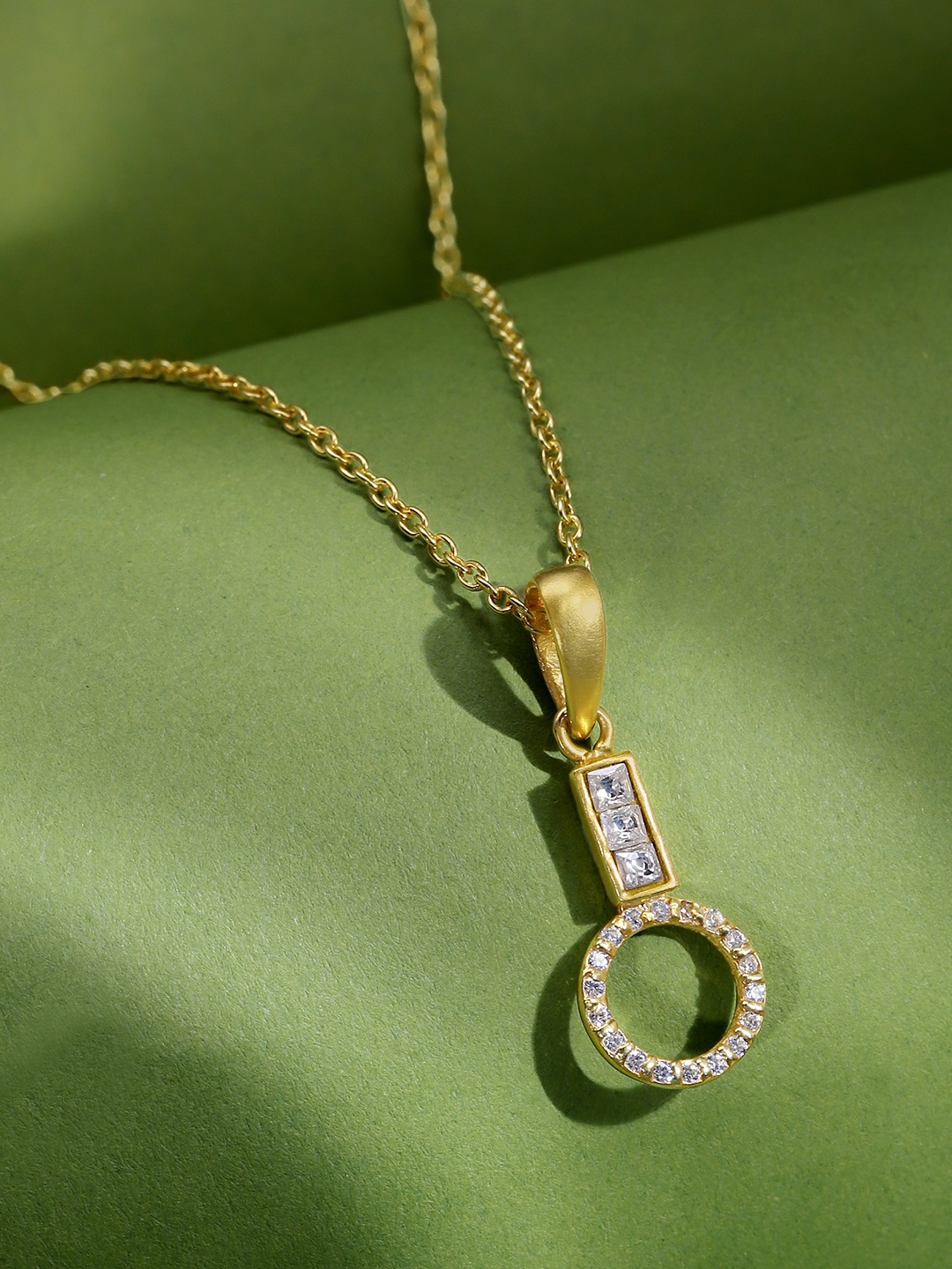 

Unniyarcha 92.5 Silver Stones-Studded Gold-Plated Necklace