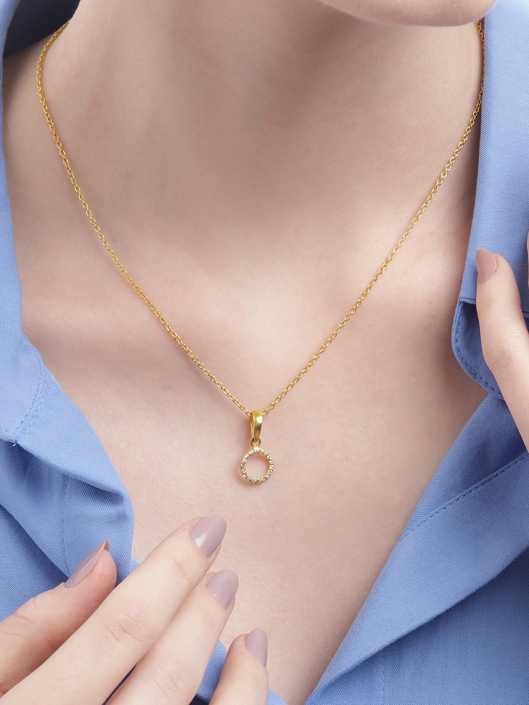 

Unniyarcha 92.5 Silver Stones-Studded Gold-Plated Necklace
