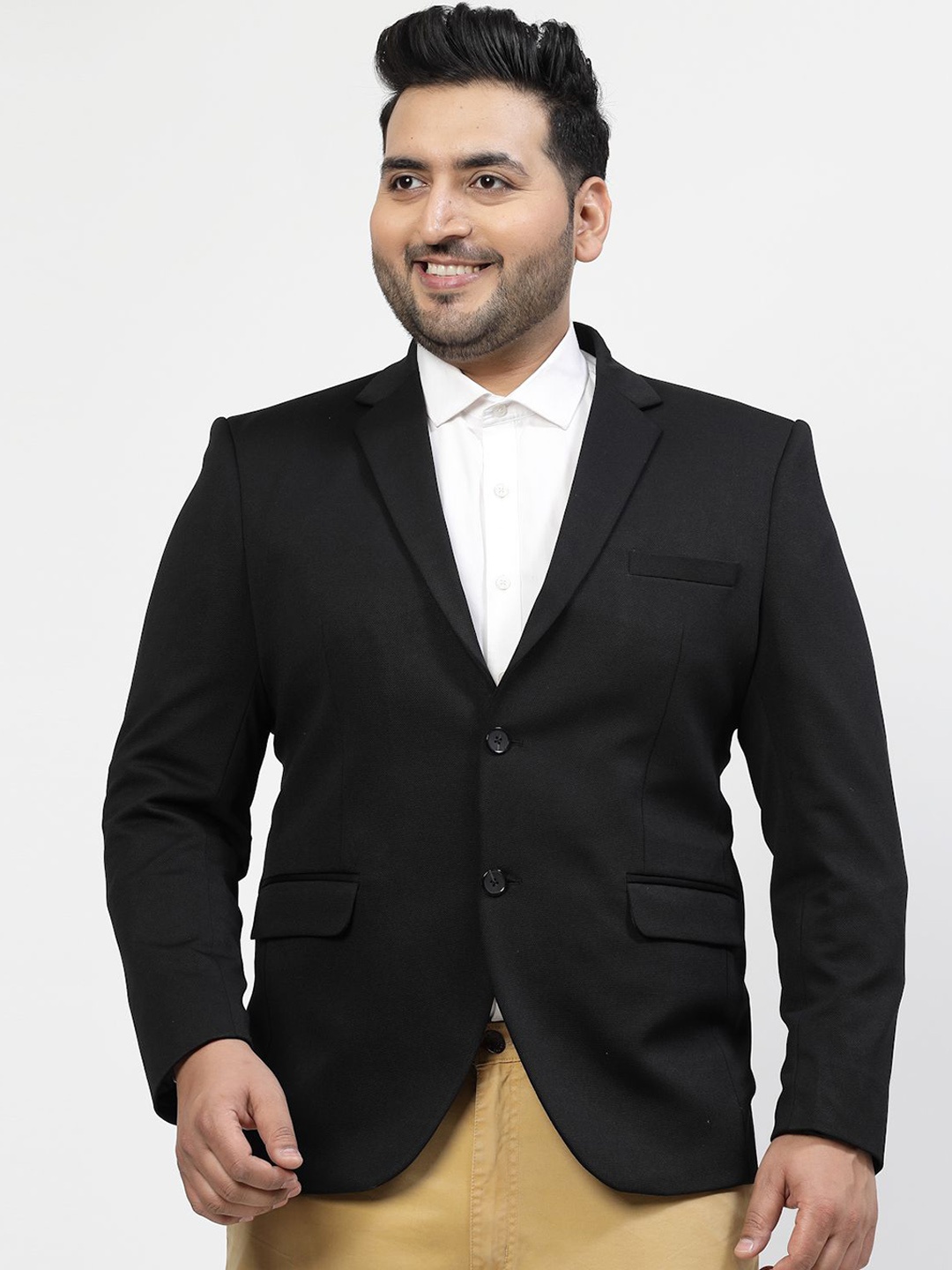 

plusS Black Notched Lapel Single Breasted Blazer