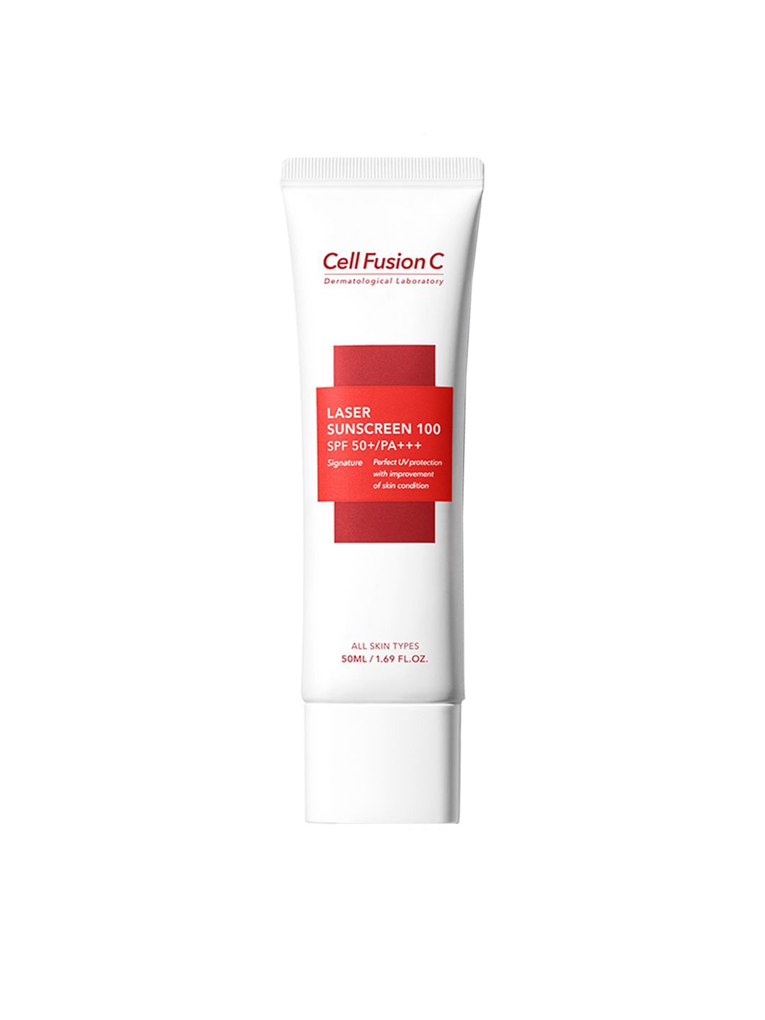 

Cell Fusion C SPF50+ PA+++ Laser Sunscreen 100 with Zinc Oxide & Collagen - 50 ml, White