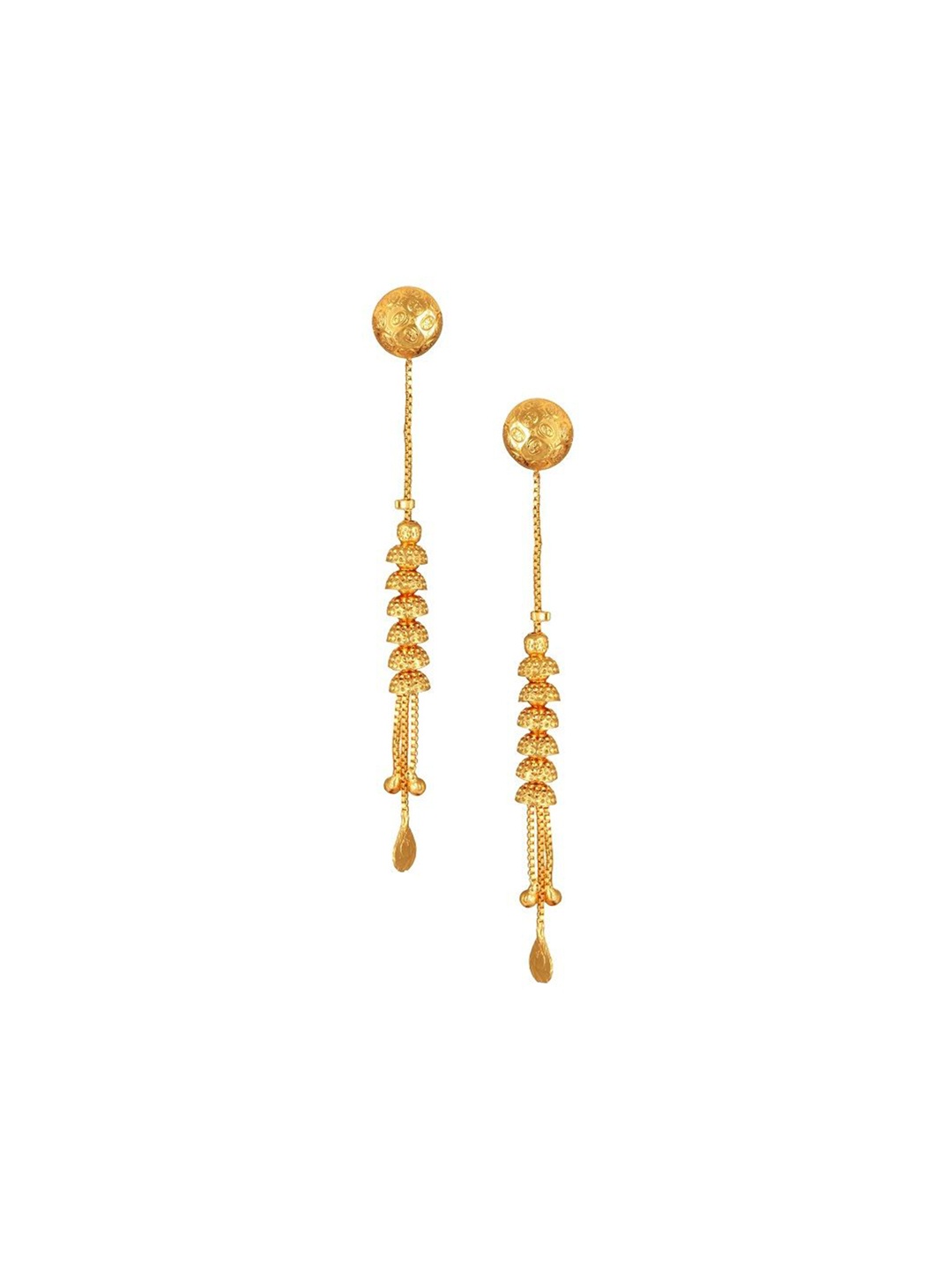 

Vighnaharta Gold Plated Contemporary Drop Earrings