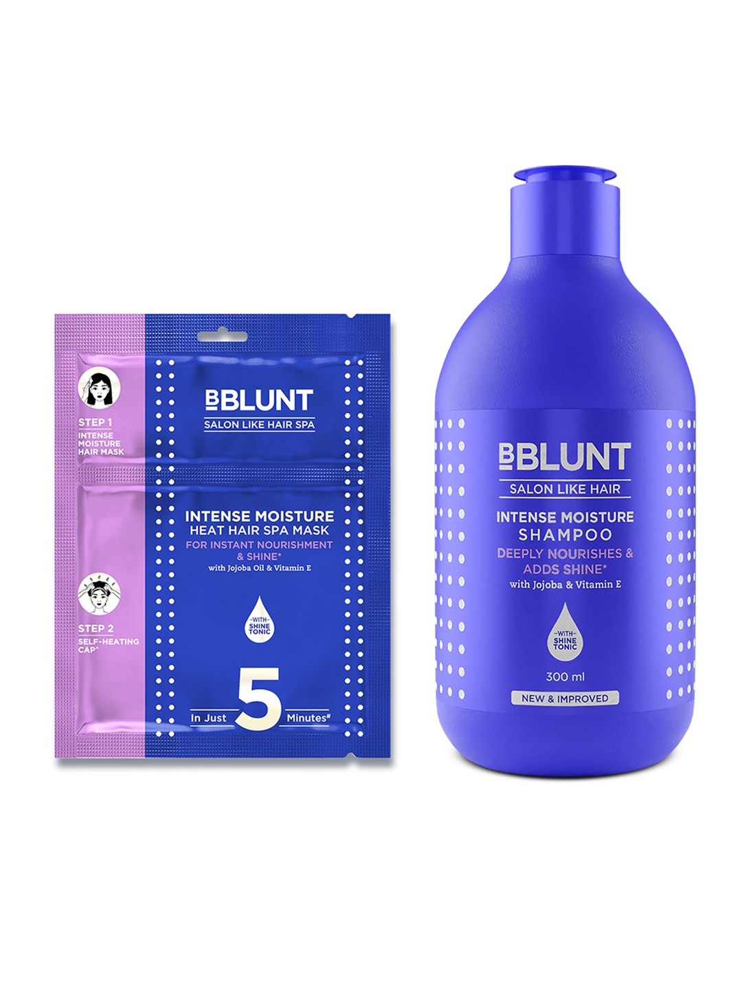 

BBLUNT Salon Like Hair Intense Moisture Hair Care Combo, Blue