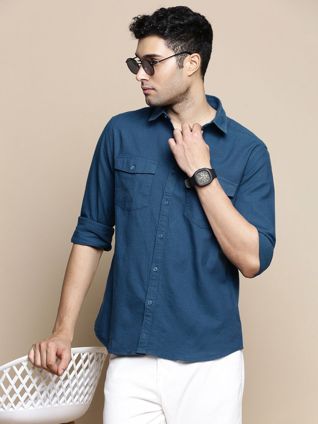 

INVICTUS Sport Slim Fit Cotton Casual Shirt, Teal