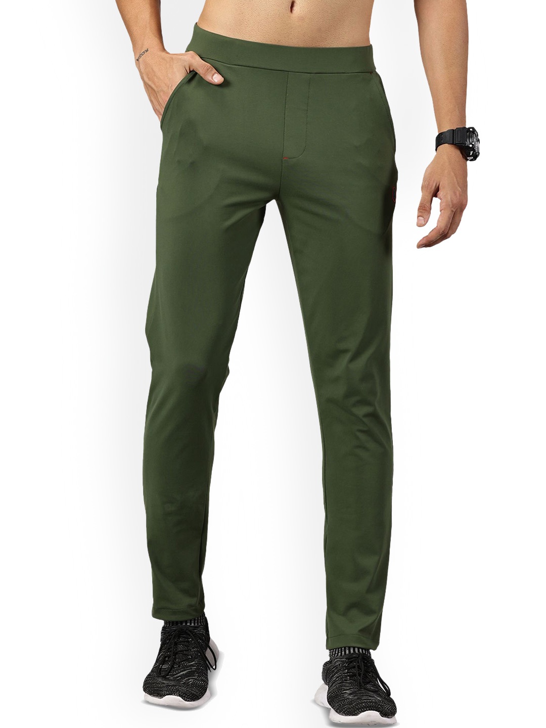 

Domin8 Men Super Strechy Comfortable Fit Workleisure Pants, Olive