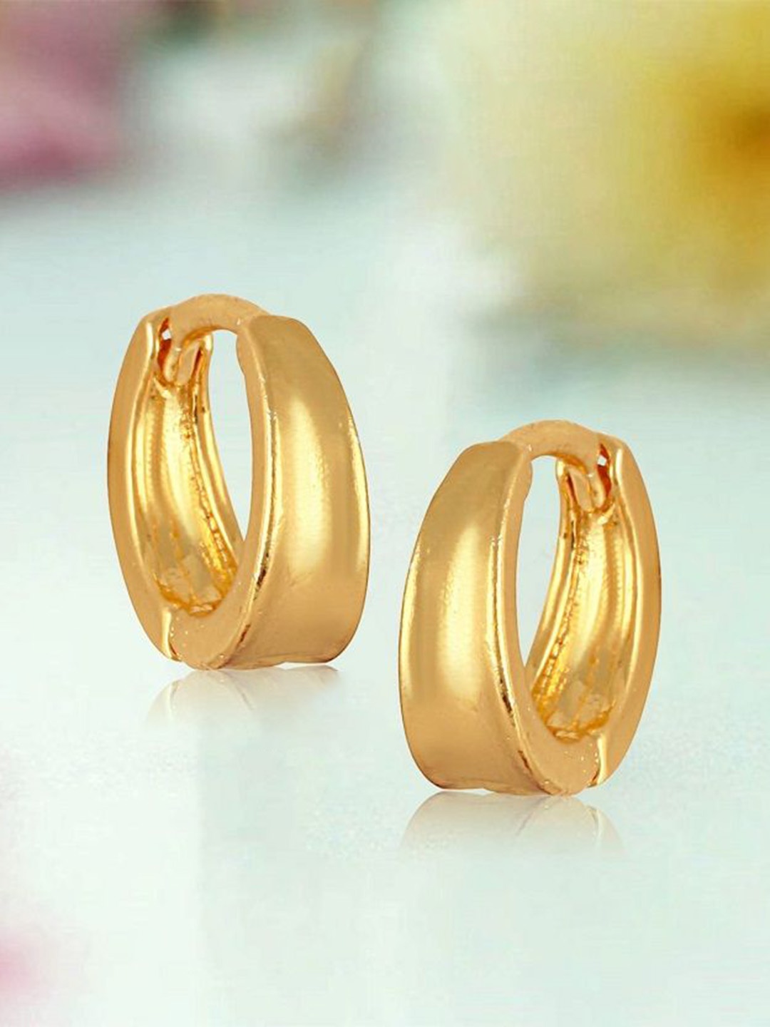 

Vighnaharta Gold-Plated Circular Shaped Studs Earrings