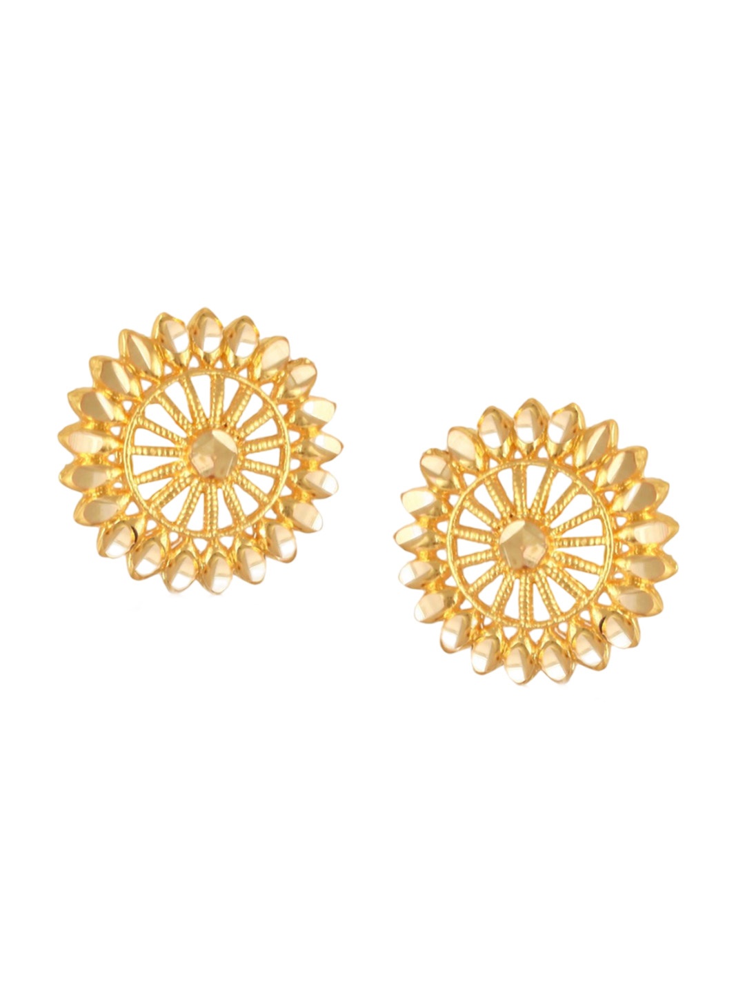 

Vighnaharta Circular Shaped Gold-Plated Studs Earrings