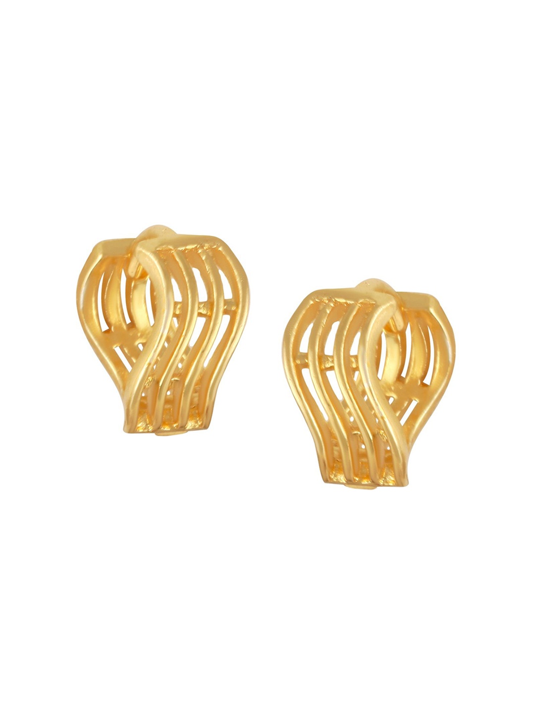 

Vighnaharta Gold-Plated Contemporary Stud Earrings