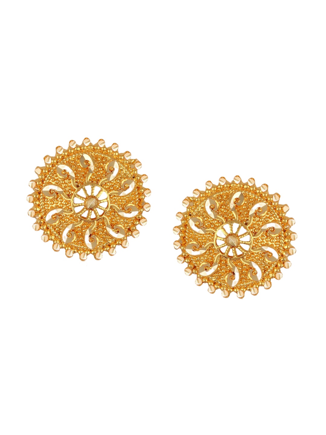 

Vighnaharta Contemporary Gold Plated Studs Earrings