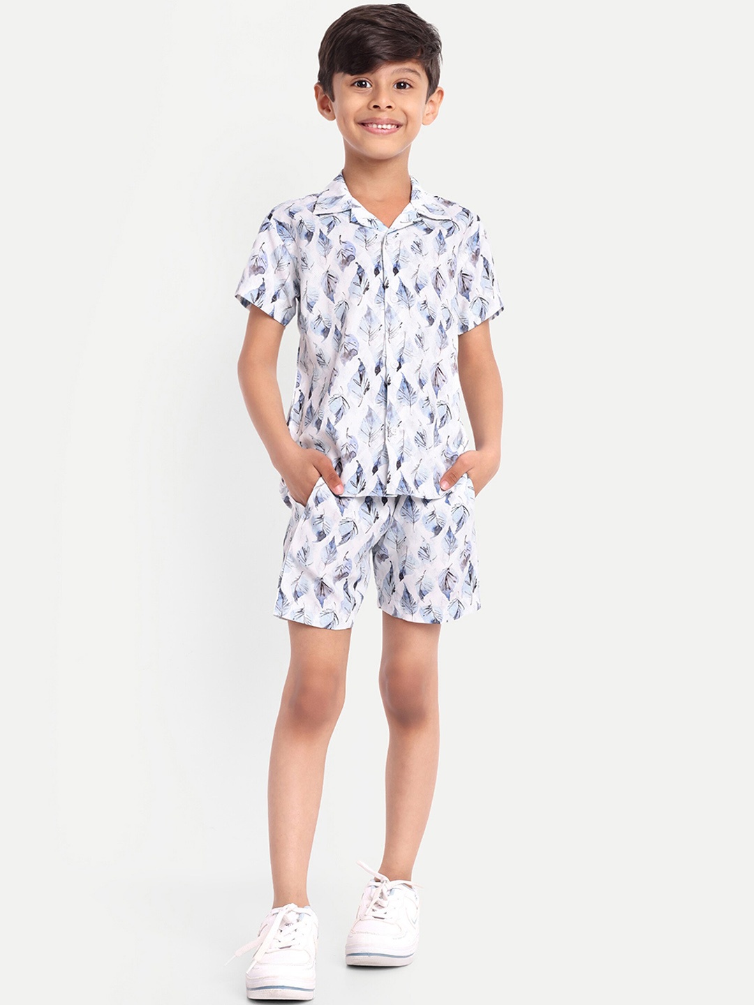 

BAESD Kids Printed Pure Cotton Clothing Set, White