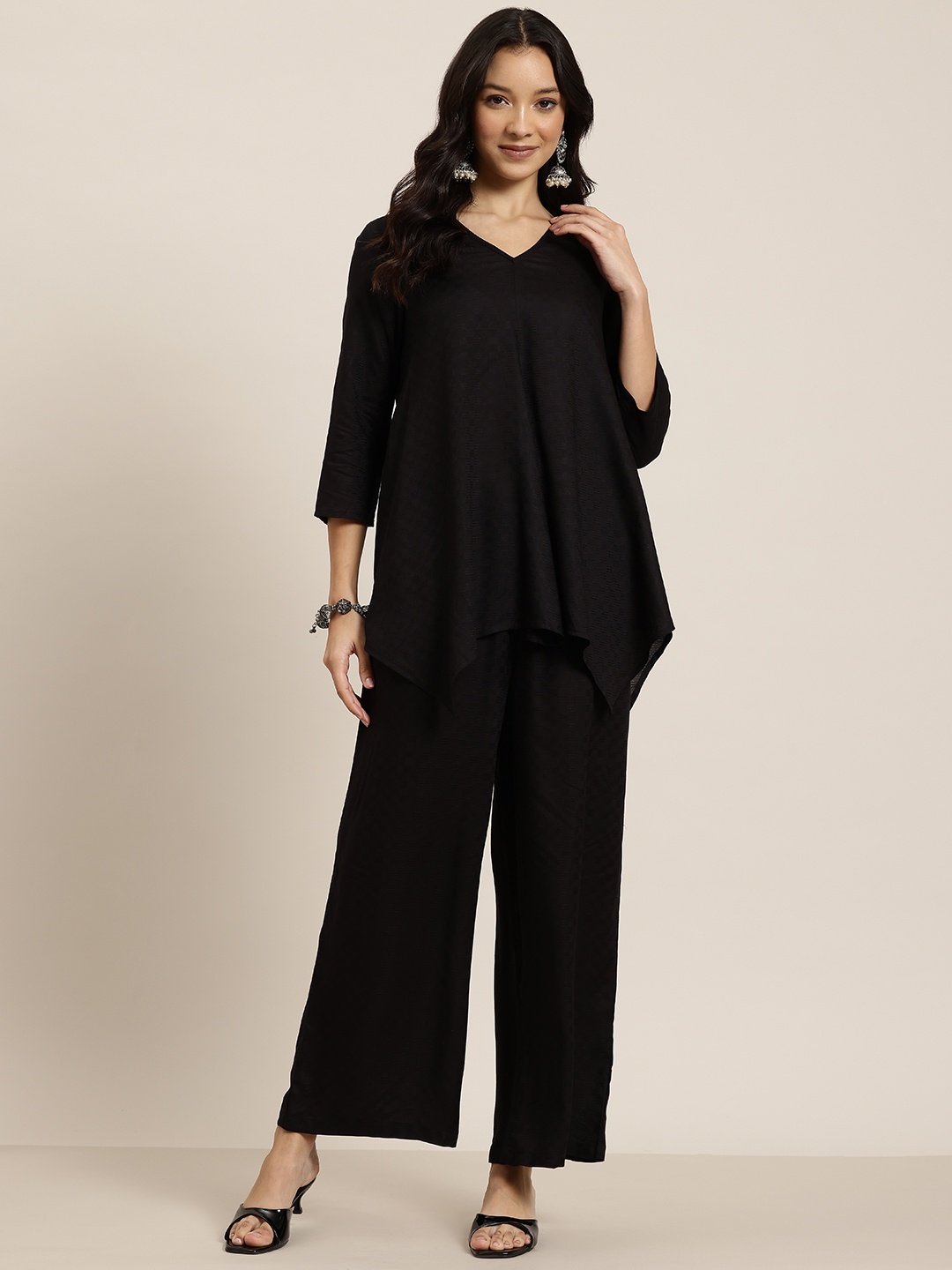 

HERE&NOW Tunic & Palazzos, Black