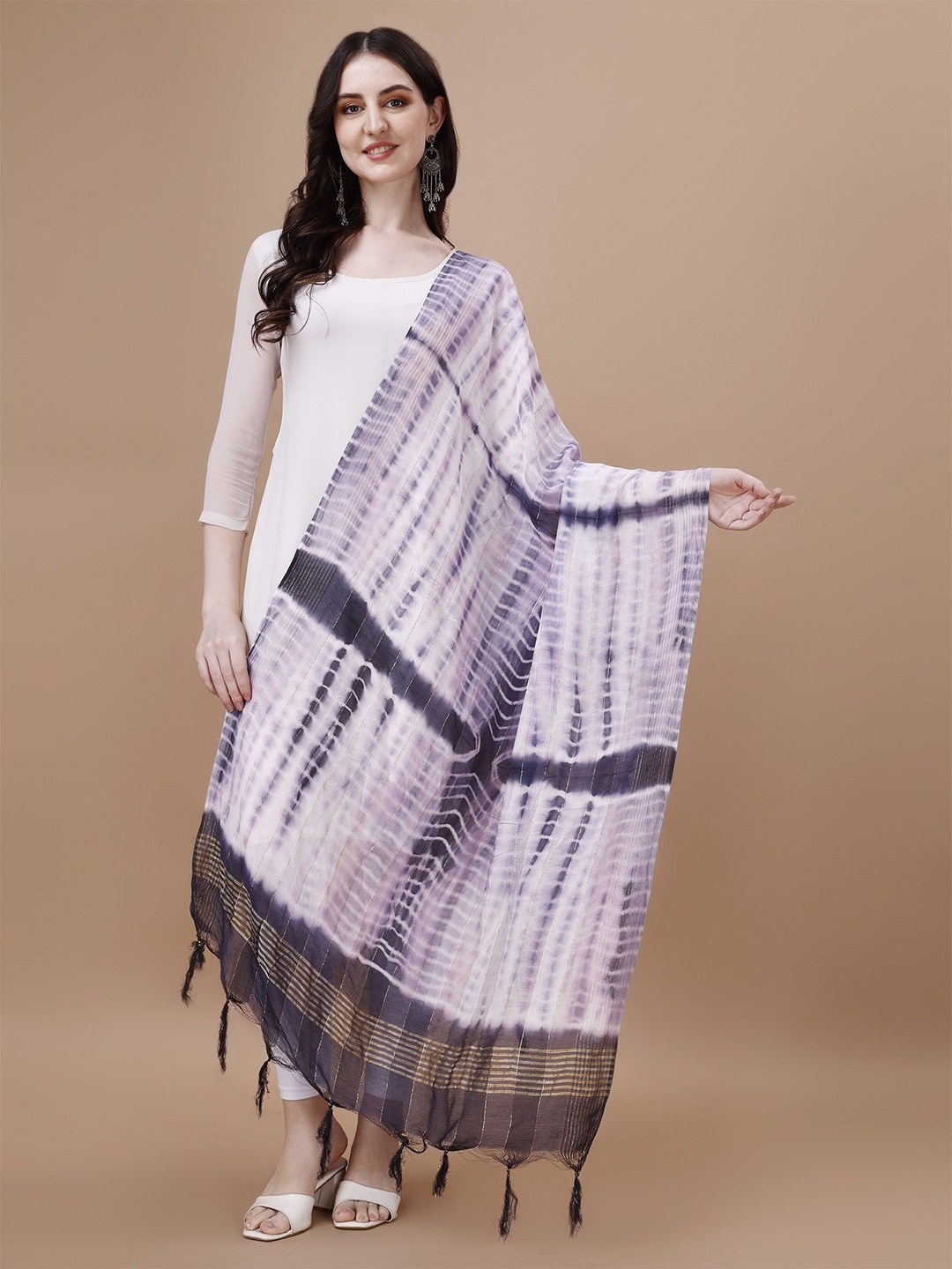 

KALINI Ombre Dyed Tie and Dye Dupatta, Blue