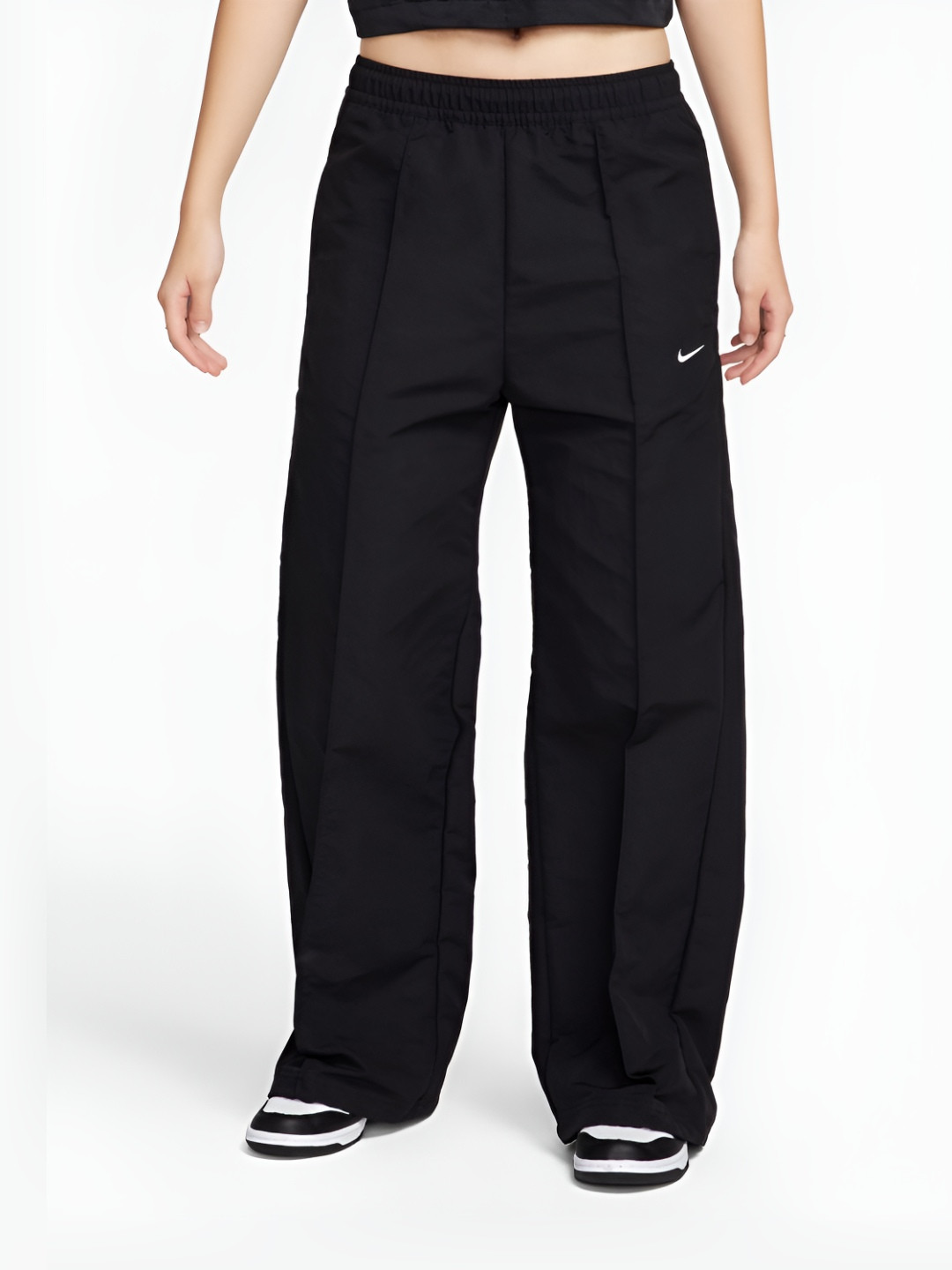 

Nike Sportswear Everything Wovens Women's Mid-Rise Open-Hem Trousers, Black