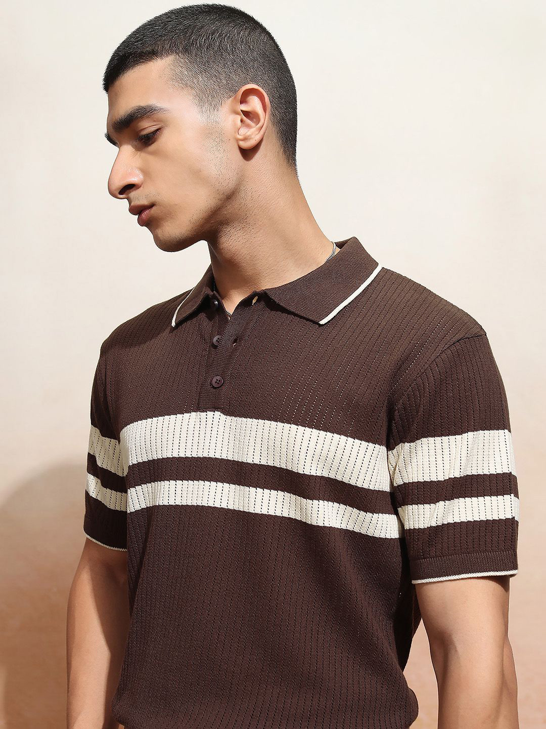 

Highlander Men Relaxed Fit Half Sleeve Tshirt, Brown