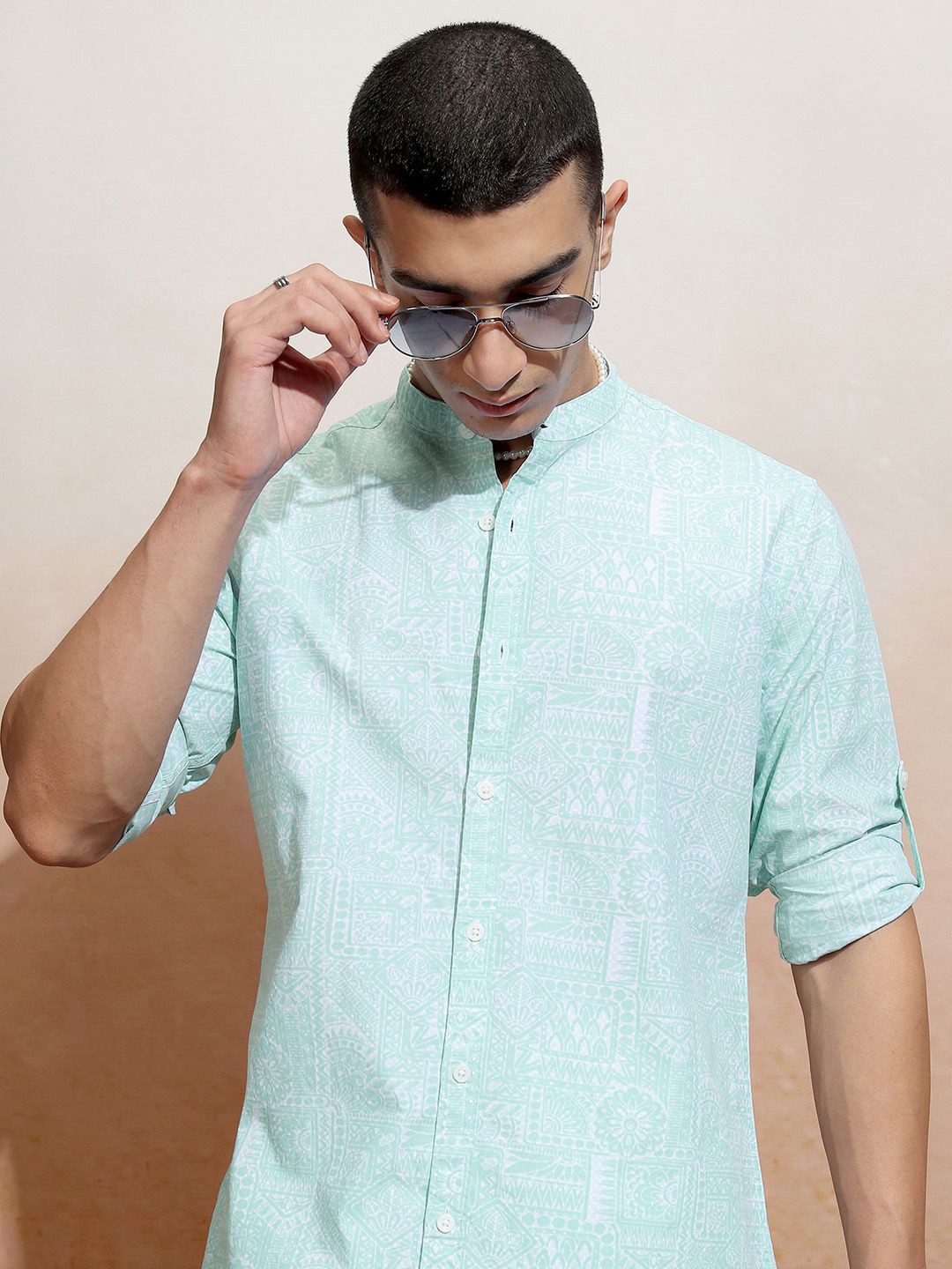 

HIGHLANDER Men Poplin Shirt, Green