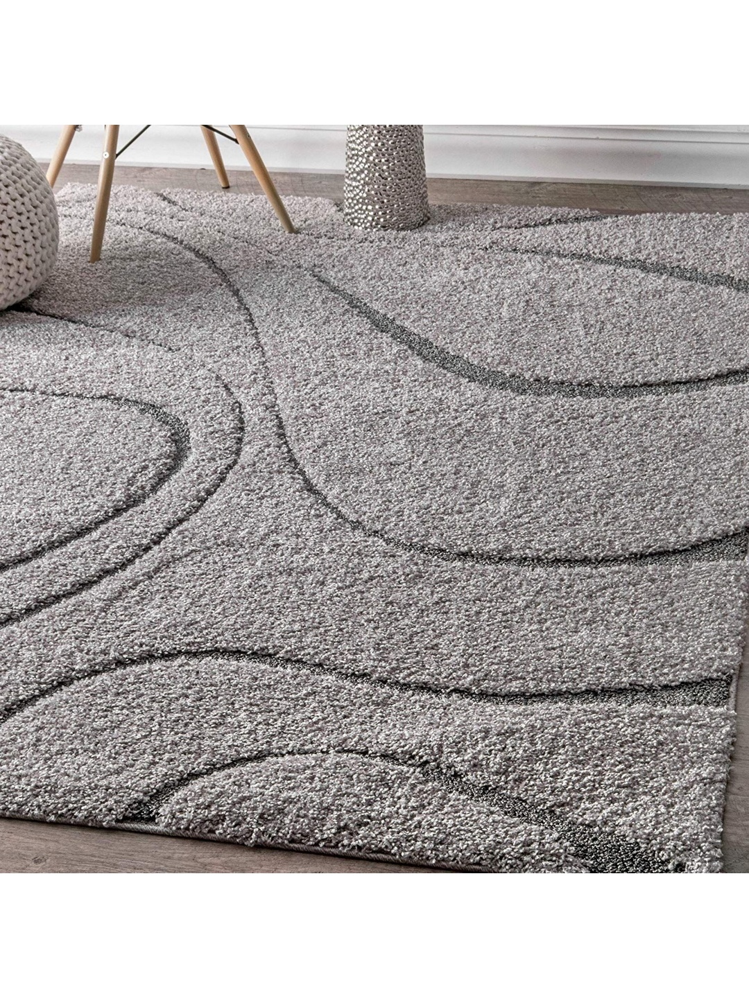 

IMRA CARPET Grey Geometric Rectangular Carpet