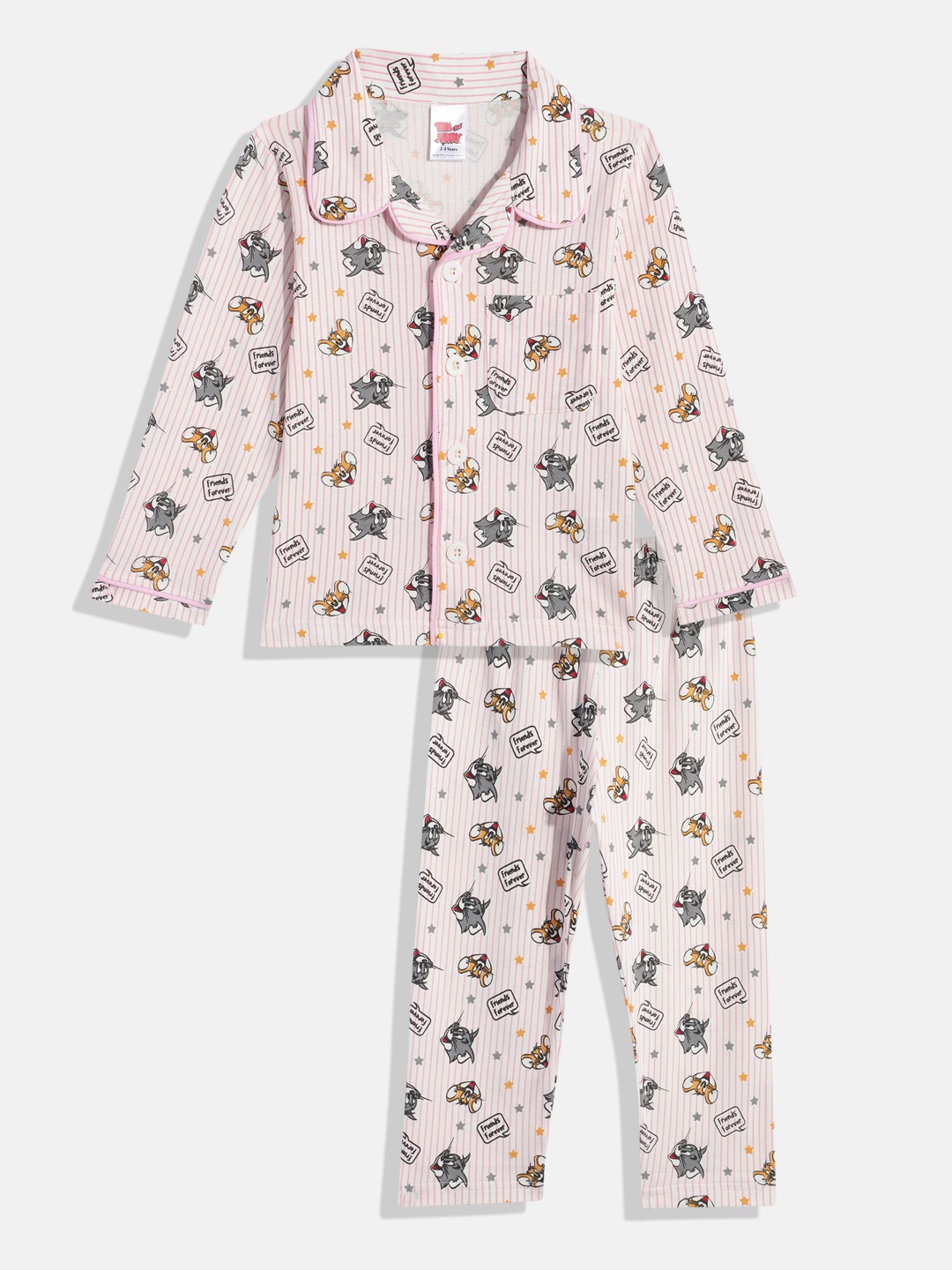 

Here&Now X Denikid Boys Pure Cotton Printed Shirt with Trousers, Off white