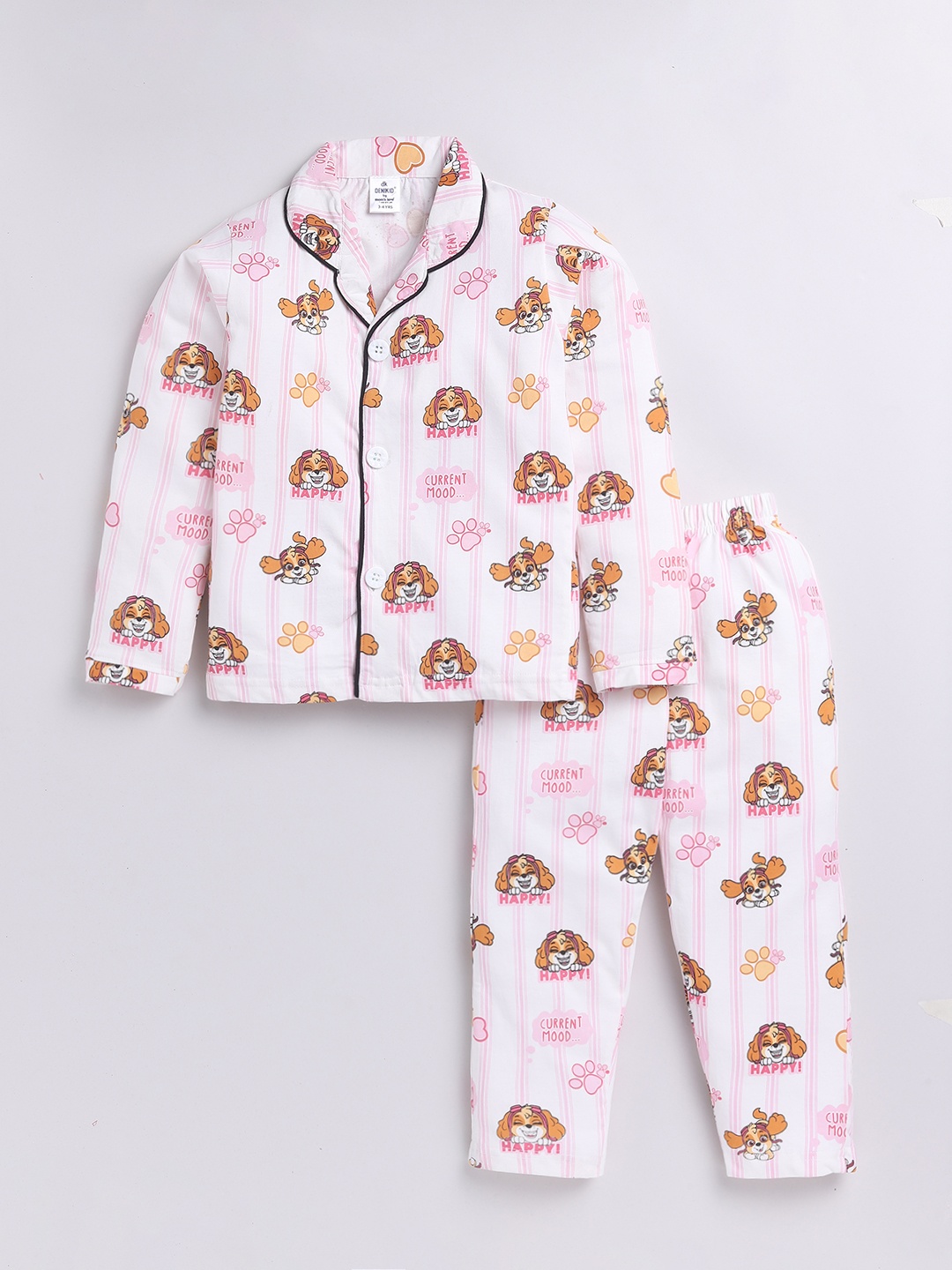 

Here&Now X Denikid Girls Paw Patrol Pure Cotton Printed Shirt with Trouser, White