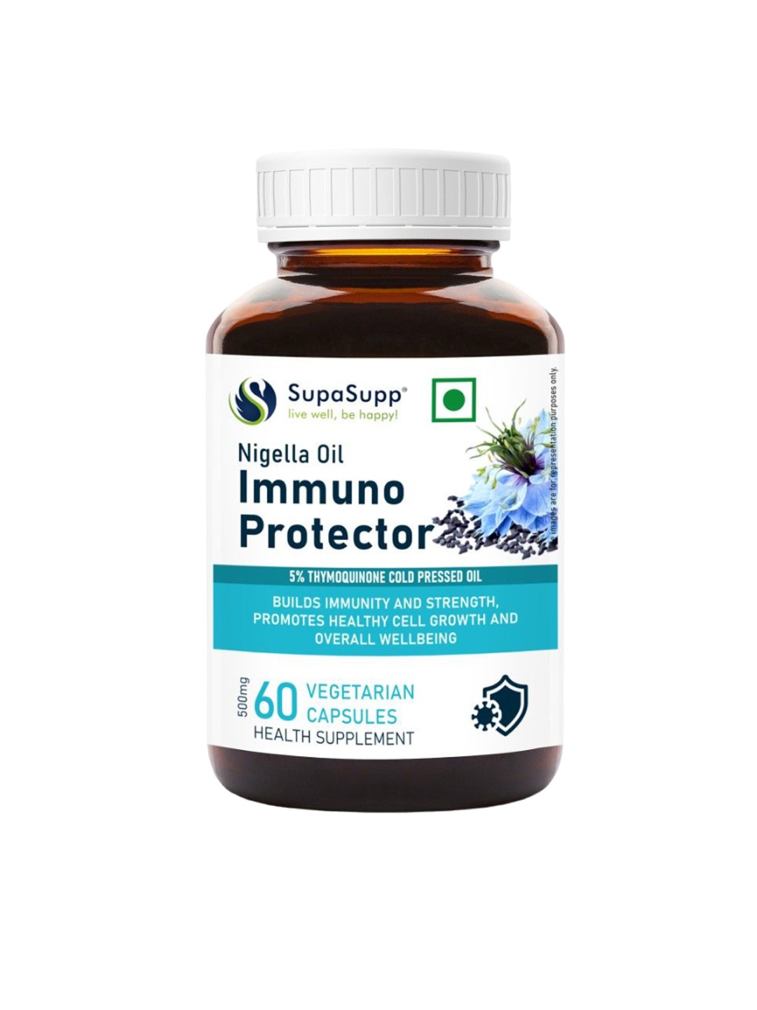 

Sri Sri Tattva SupaSupp Nigella Oil Immuno Protector Capsules - 60 Capsules, Blue