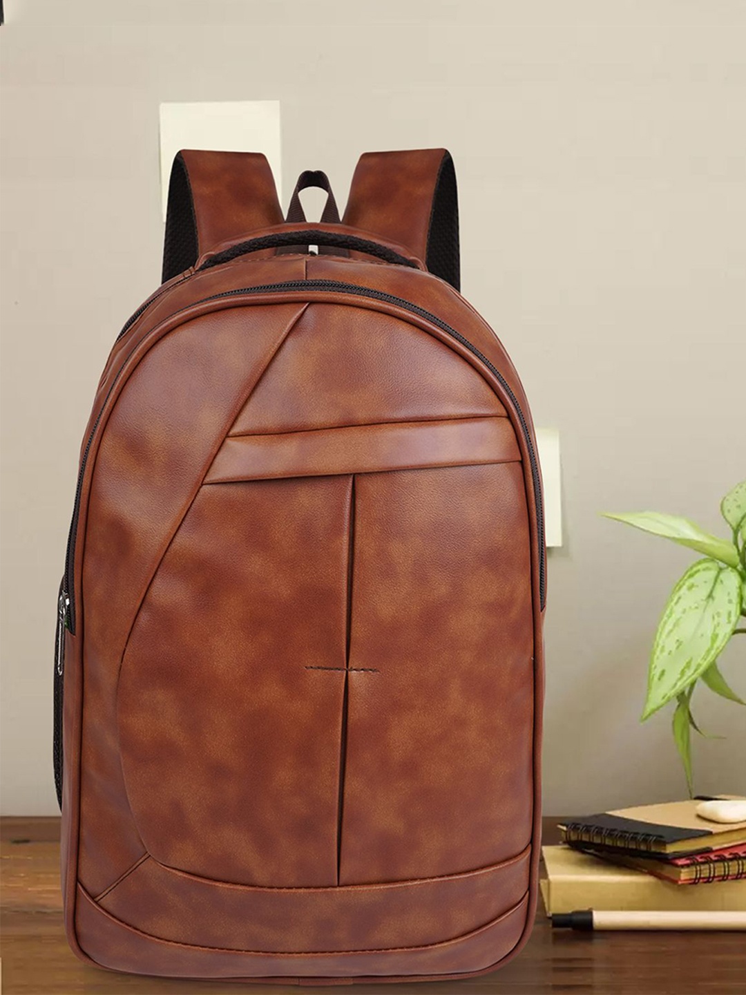 

PARSLEY Unisex 15 Inch Laptop Ergonomic Padded Backpack, Tan