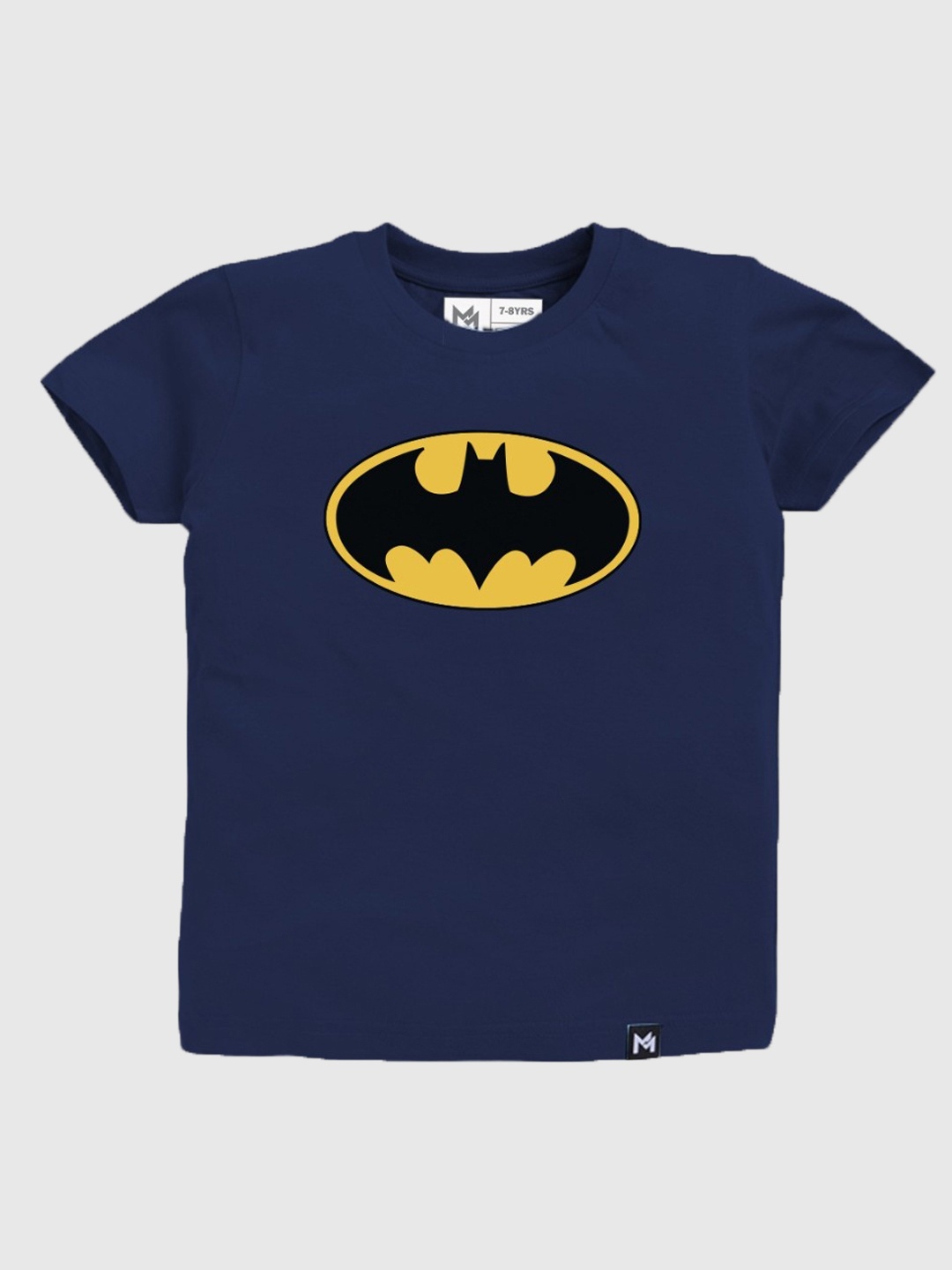 

YK X Minute Mirth Boys Batman Printed Pure Cotton T-shirt, Navy blue