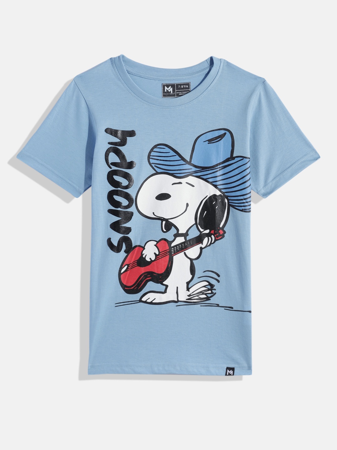 

YK X Minute Mirth Boys Peanuts Printed Pure Cotton T-shirt, Blue