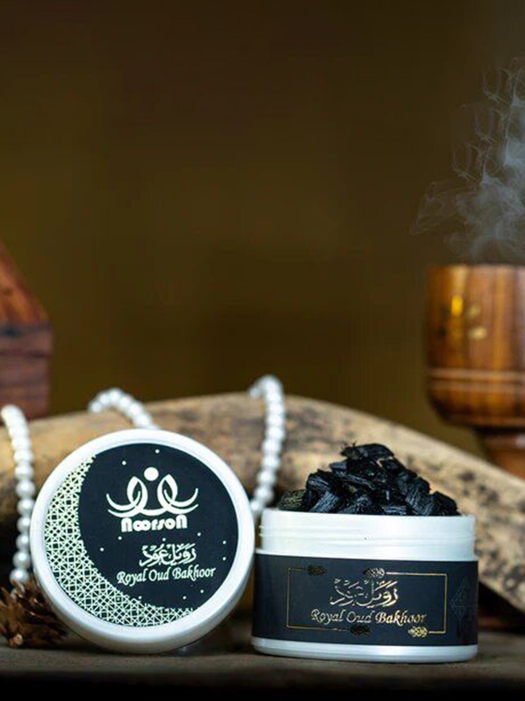 

Noorson Bakhoor Royal Oud Home Fragrance - 40g, Black