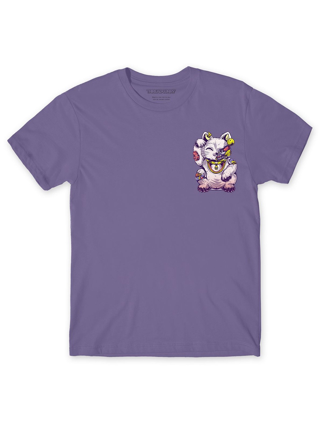

THREADCURRY Boys Graphic Printed Round Neck T-shirt, Purple
