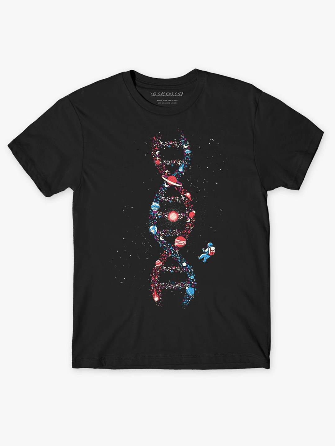 

THREADCURRY Boys Graphic Printed Round Neck T-shirt, Black