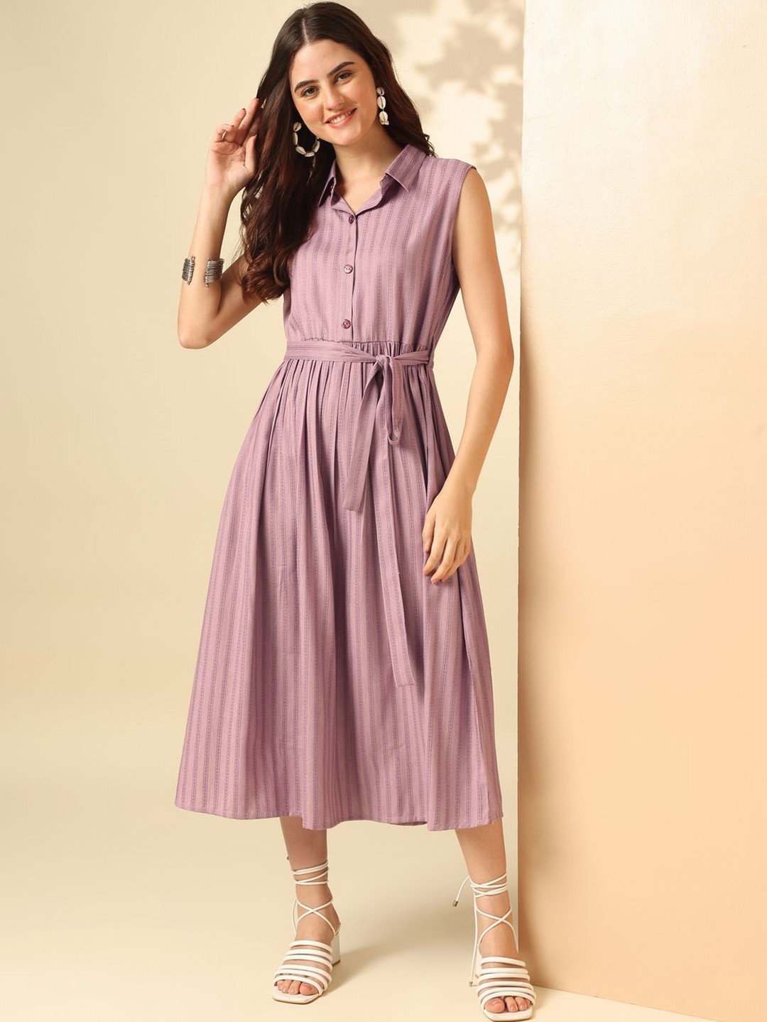 

Anouk Women Shirt Dress, Purple