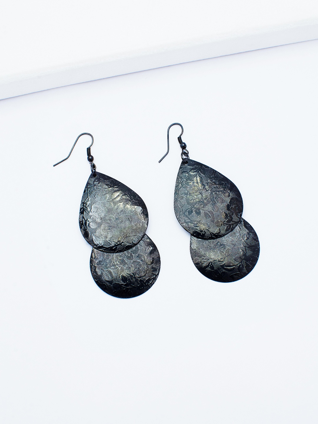 

Rhea Rhodium Plated Drop Earrings, Silver