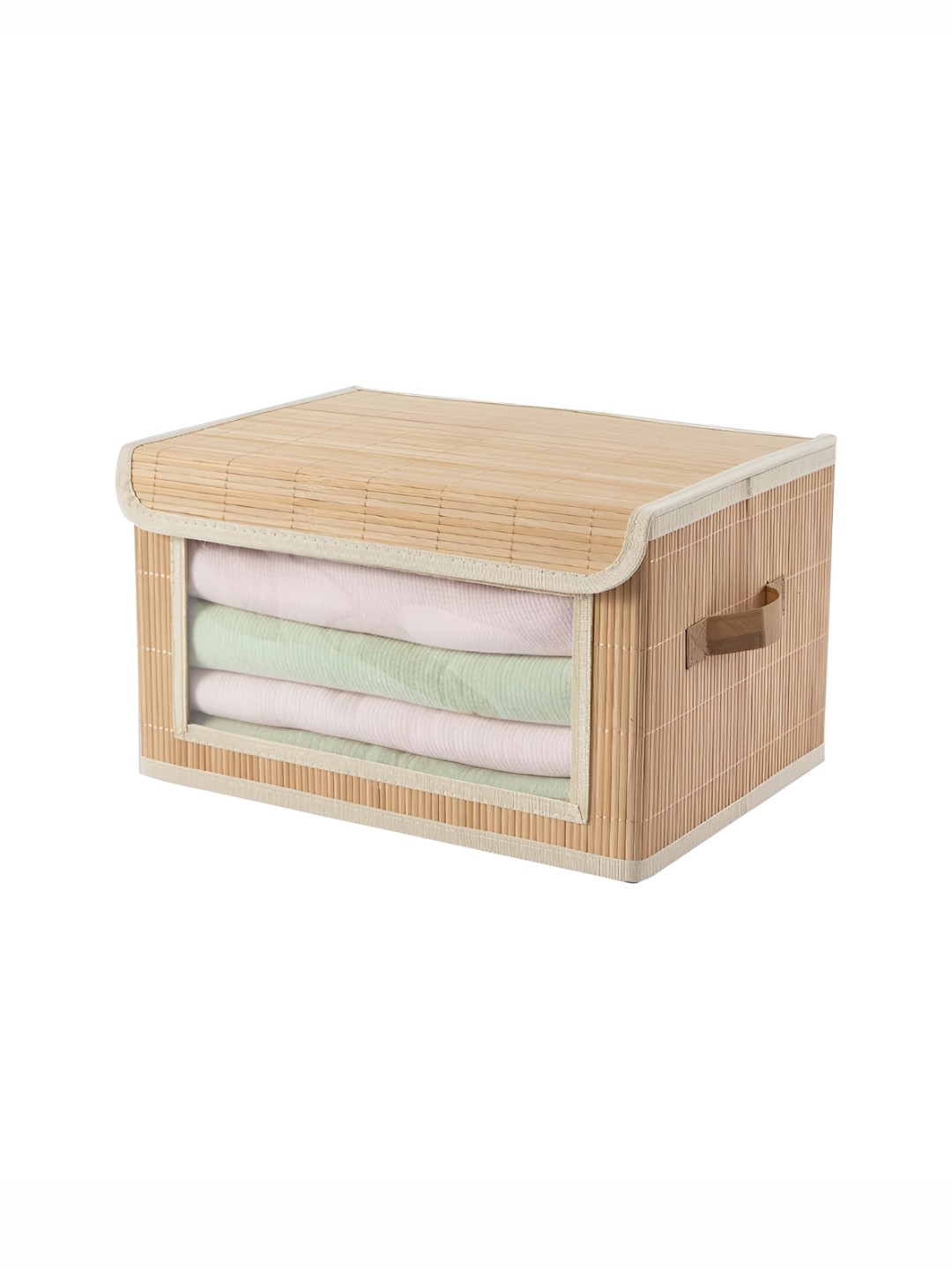 

HomeStorie Brown & Off White Self Design Bamboo Separators Organisers