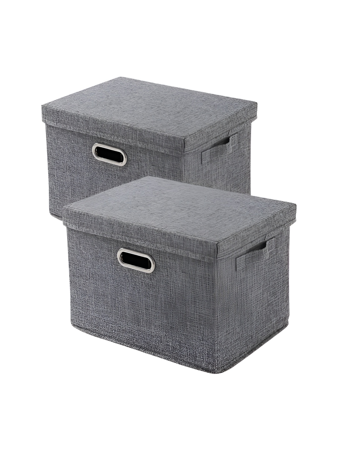 

HOKIPO Grey 2 Pieces Self Design Multi-Utility Organisers With Lid