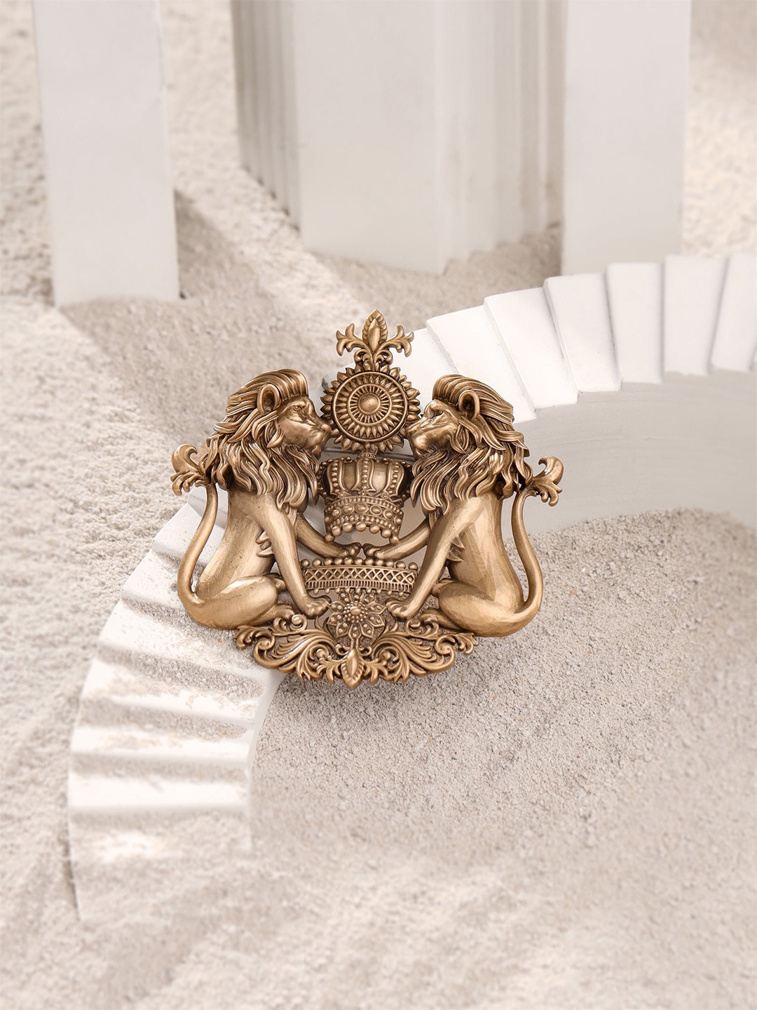 

COSA NOSTRAA Men Dual Roar Brooch, Metallic