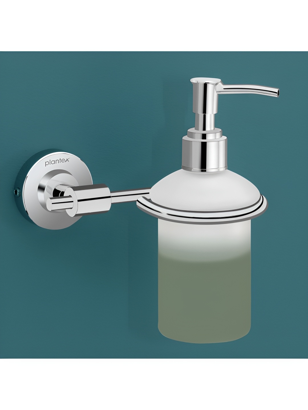 

Plantex Daizy Silver-Toned Stainless Steel Soap Dispenser Holder