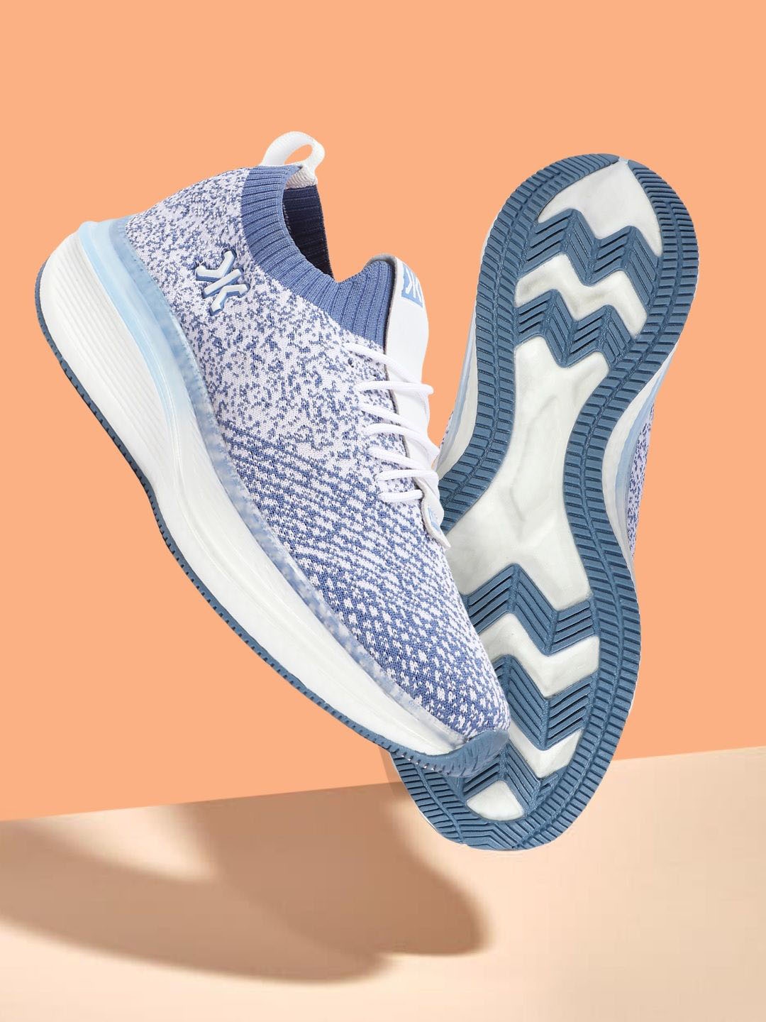 

Killer Men Round Toe Comfort Insole Flyknit Textile Sneakers, Blue