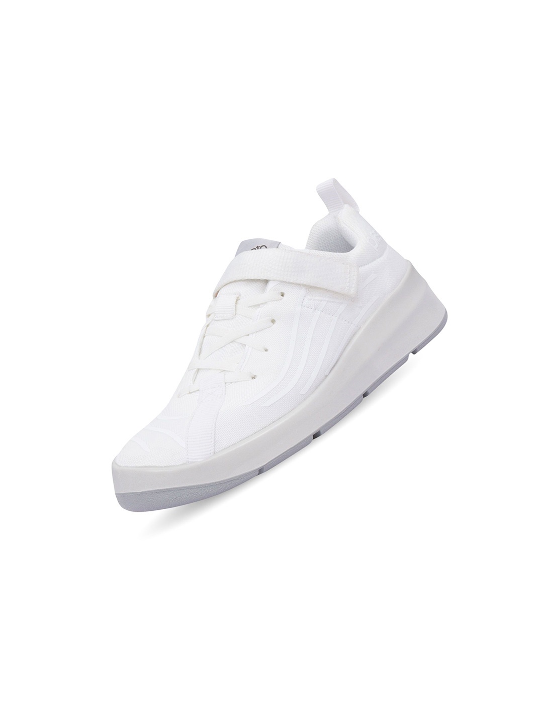 

plaeto Kids Unisex White Canvas Regular Running Non-Marking Shoes