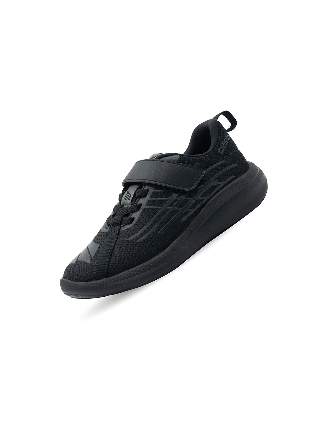 

plaeto Kids Unisex Black Canvas Regular Running Non-Marking Shoes