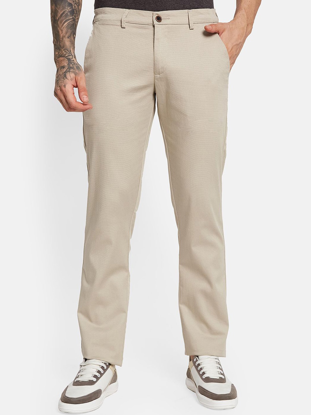

Octave Men Chinos Trousers, Cream