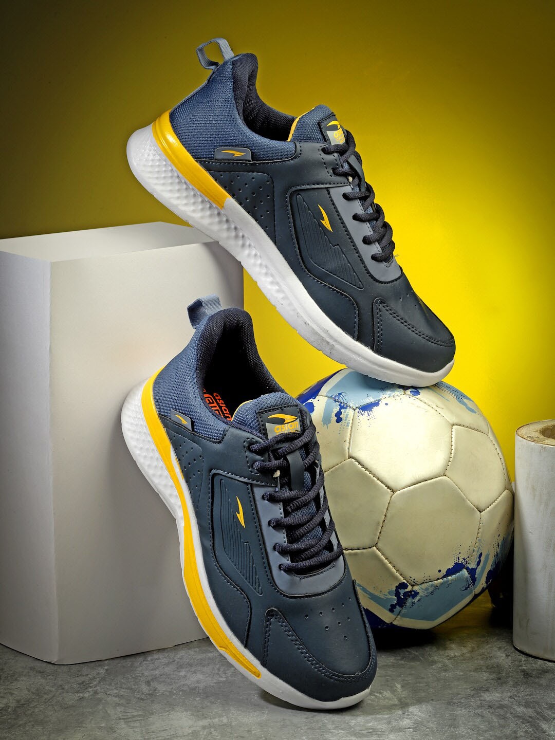 

ASIAN Men Synthetic Leather Sneakers, Navy blue