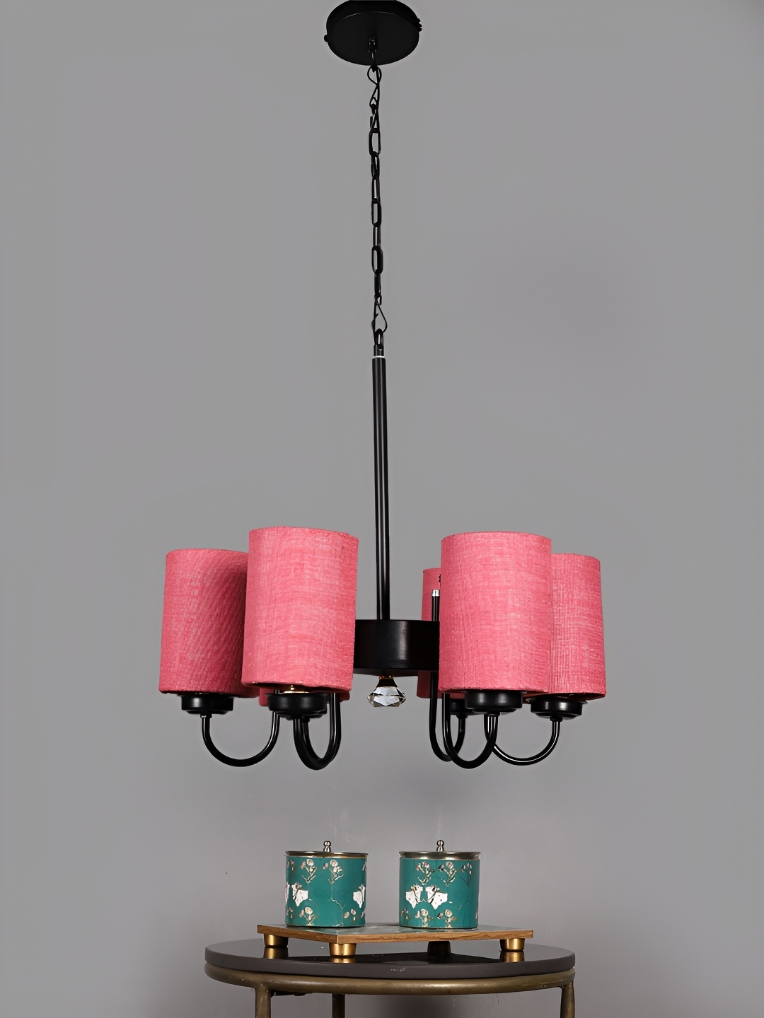 

Devansh Pink & Black Iron Quirky Ceiling Lamp