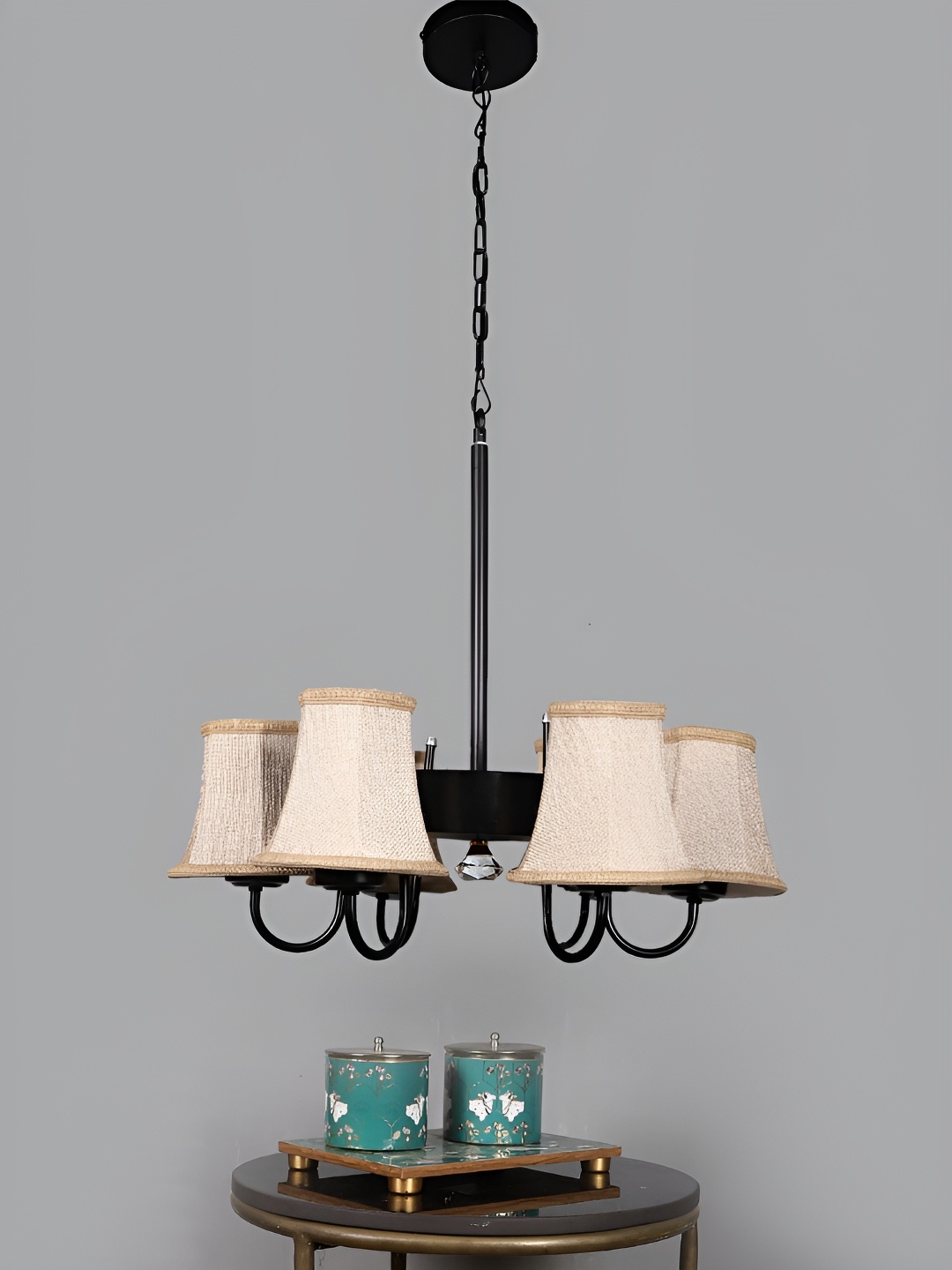 

Devansh Beige Iron Quirky Ceiling Lamp