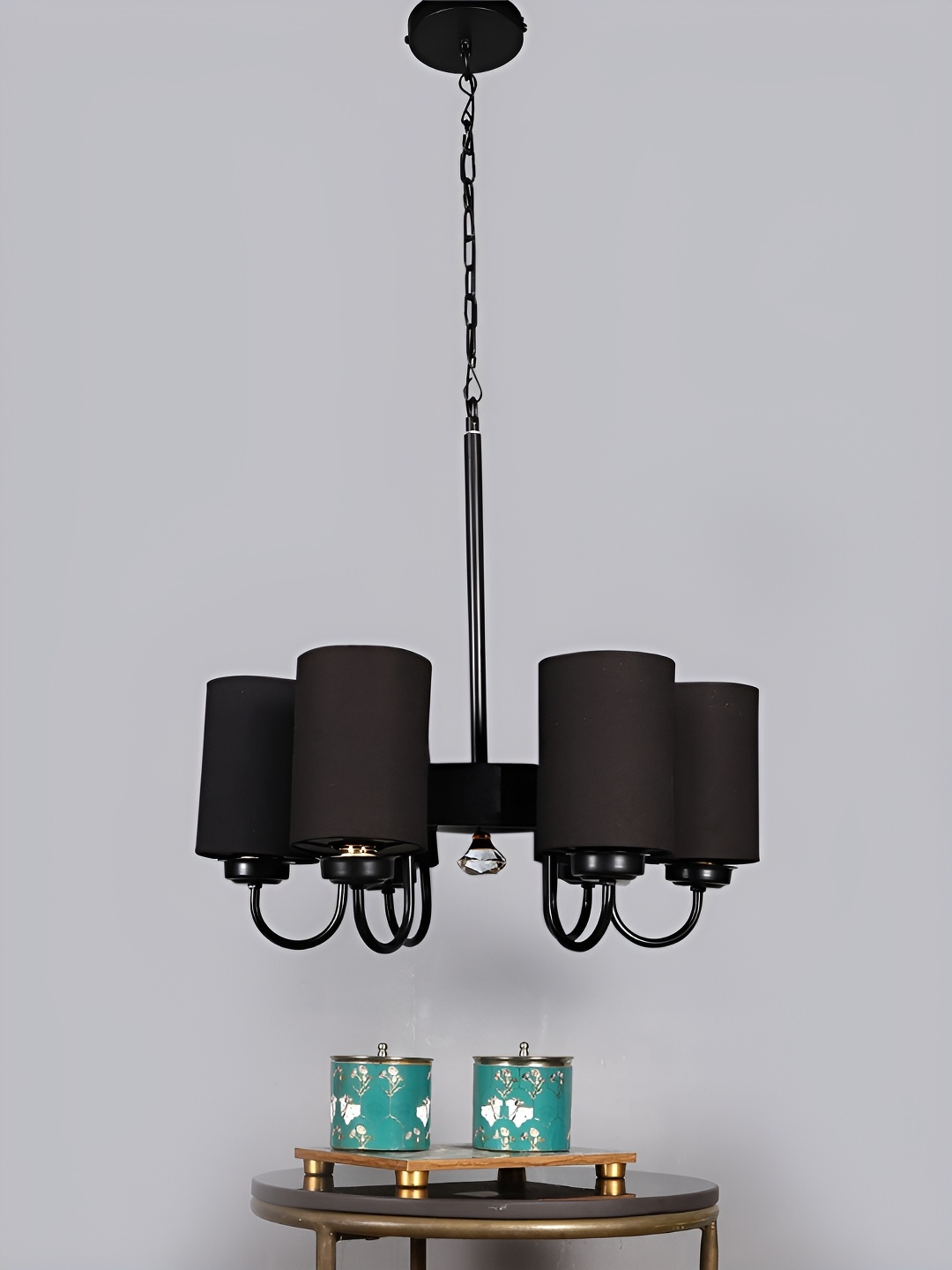 

Devansh Black Iron Contemporary Ceiling Lamp