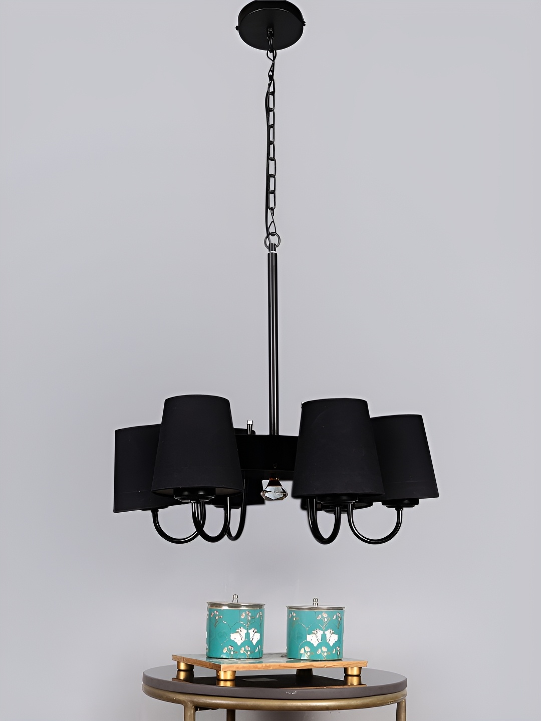 

Devansh Black Iron Contemporary Ceiling Lamp