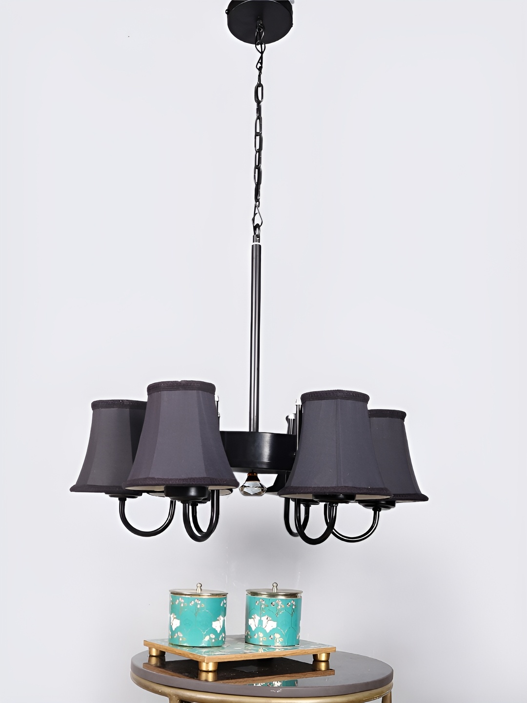 

Devansh Black Iron Contemporary Ceiling Lamp