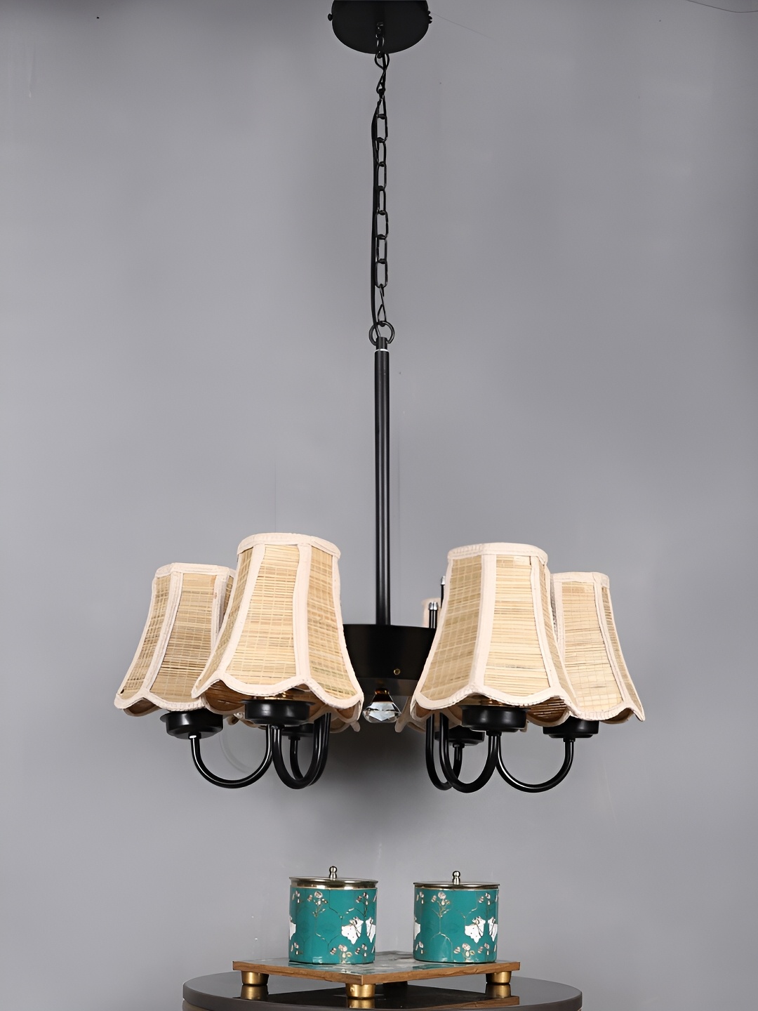 

Devansh Beige Iron Quirky Ceiling Lamp