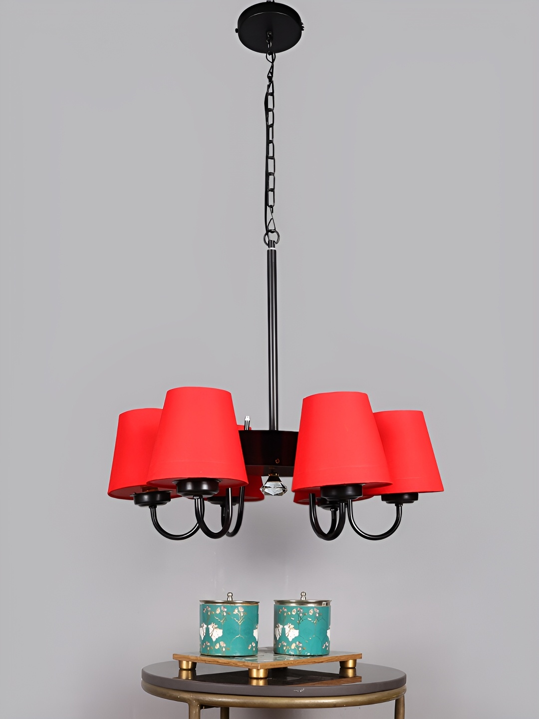 

Devansh Red & Black Iron Quirky Ceiling Lamp