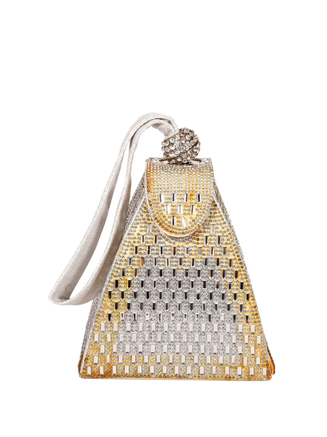 

Sassora Swagger Embellished Handheld Bag, Silver