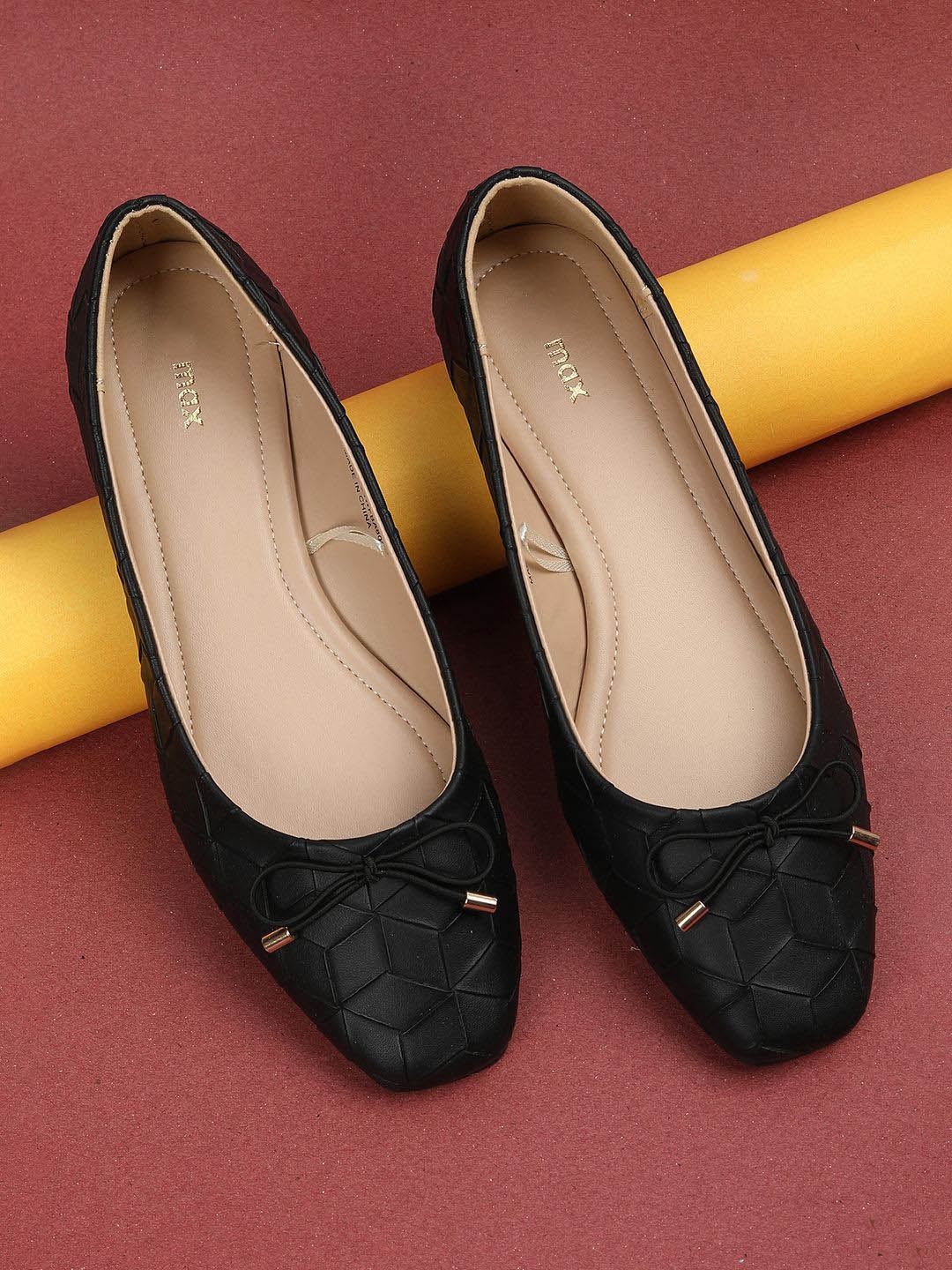 

max Women Ballerinas with Bows Flats, Black