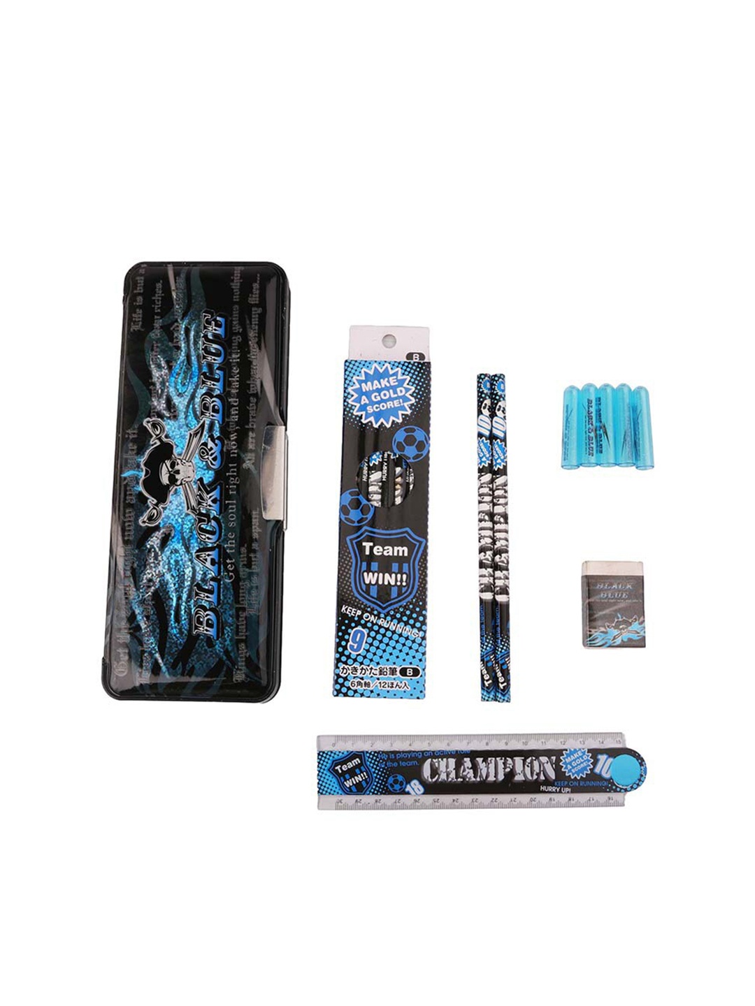 

QIPS Kids Printed Stationery Set, Black
